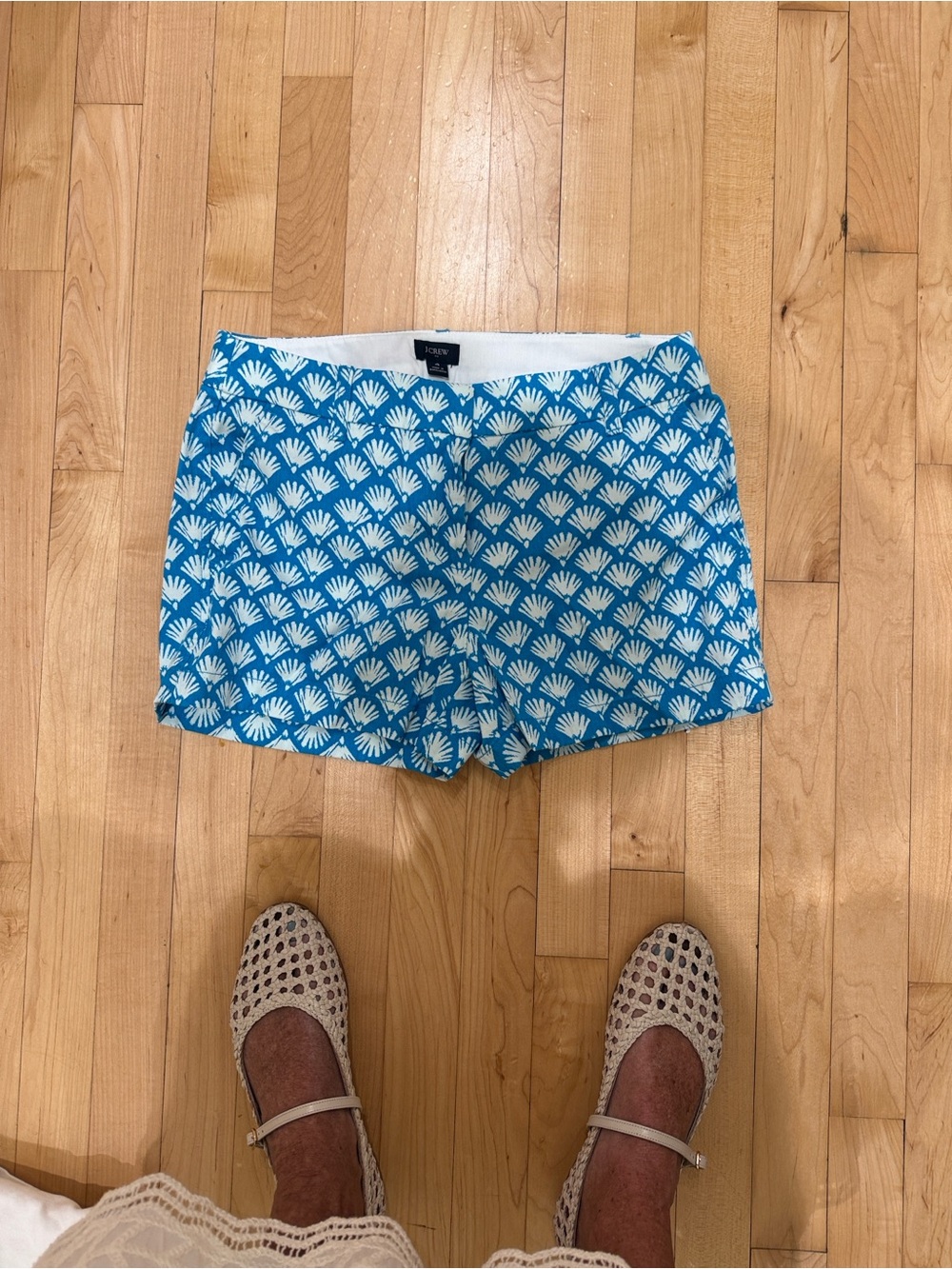 J. Crew Blue and White Printed Men’s Flat Front Shorts